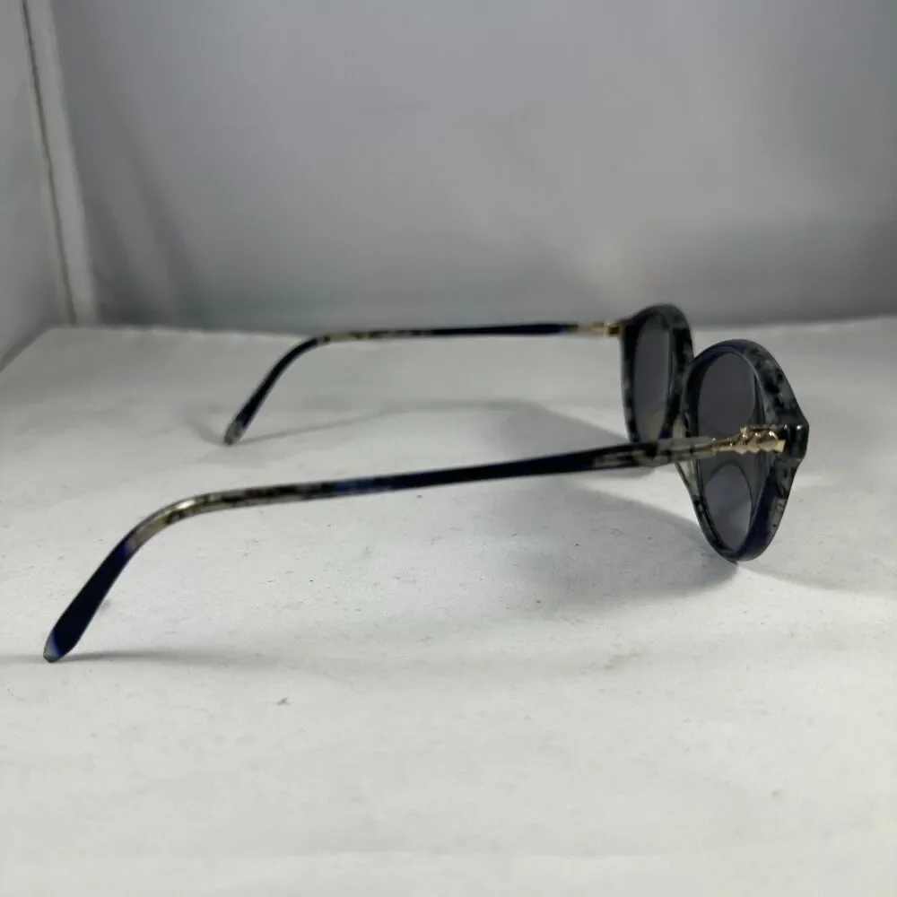 Lolita Lempicka Paris LL3754 Oval Sunglasses Tortoiseshell Blue Frame Dark Lense